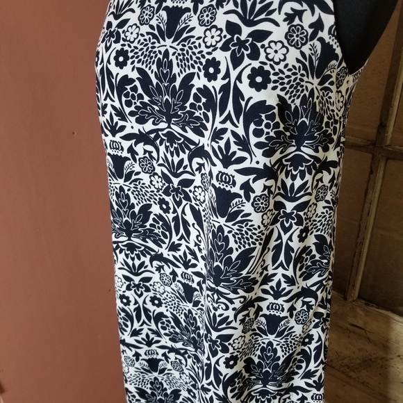 Ann Taylor Loft dress size xs navy blue white - Picture 3 of 5